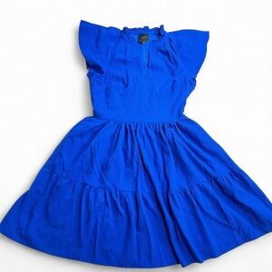 Alex Marie Cobalt Blue Tiered Ruffle Dress 4